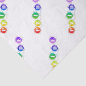 SlipperyJoe's regenboog gekleurde pride teken woor Tissuepapier (Detail)