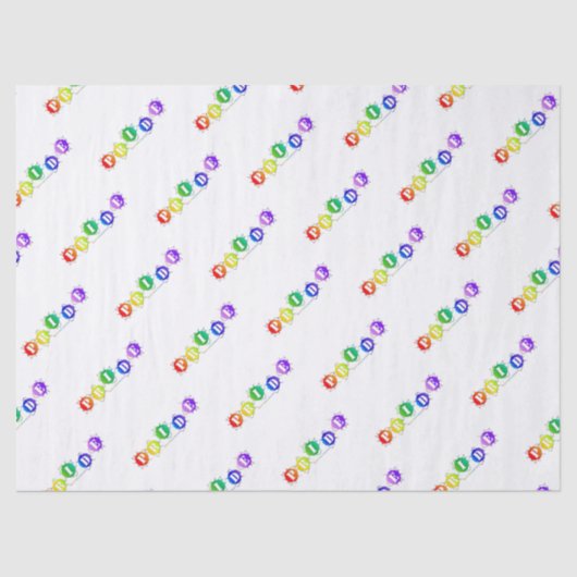 SlipperyJoe's regenboog gekleurde pride teken woor Tissuepapier (Voorkant)