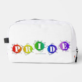 SlipperyJoe's regenboog gekleurde pride teken woor Toilettasje (Voorkant)