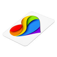 SlipperyJoe's regenboog gelaagde hartvorm rood ora