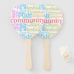 SlipperyJoe's regenboog LGBTQ+ gemeenschap woordwo Handwaaier