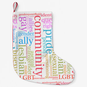 SlipperyJoe's regenboog LGBTQ+ gemeenschap woordwo Kleine Kerstsok