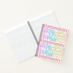 SlipperyJoe's regenboog LGBTQ+ gemeenschap woordwo Notitieboek