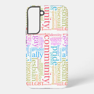 SlipperyJoe's regenboog LGBTQ+ gemeenschap woordwo Samsung Galaxy Hoesje