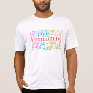 SlipperyJoe's regenboog LGBTQ+ gemeenschap woordwo T-shirt