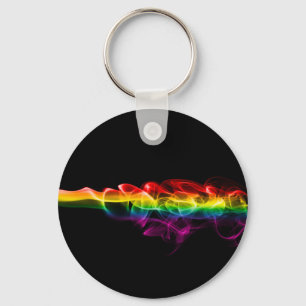 SlipperyJoe's Regenboog rook damp rolt regenboog c Sleutelhanger