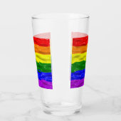 SlipperyJoe's regenboog trots kleuren glanzende vl Glas (Links)