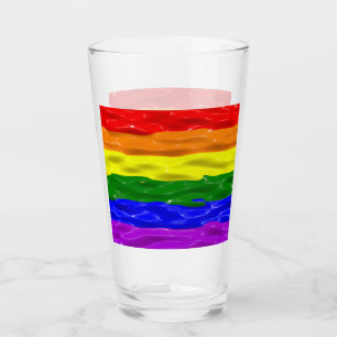 SlipperyJoe's regenboog trots kleuren glanzende vl Glas