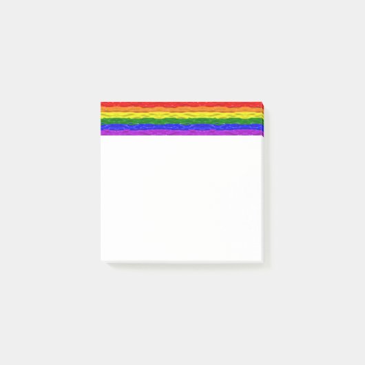SlipperyJoe's regenboog trots kleuren glanzende vl Post-it® Notes (Voorkant)
