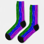 SlipperyJoe's regenboog trots kleuren glanzende vl Sokken (Links)