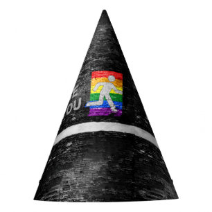 SlipperyJoe's regenboog trots kleurenpaneel stadss Feesthoedjes