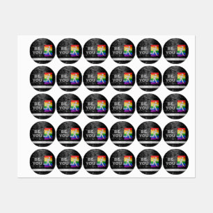 SlipperyJoe's regenboog trots kleurenpaneel stadss Labels