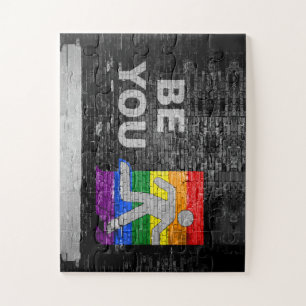 SlipperyJoe's regenboog trots kleurenpaneel stadss Legpuzzel