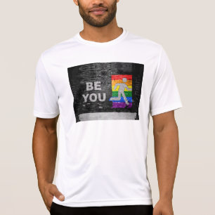 SlipperyJoe's regenboog trots kleurenpaneel stadss T-shirt