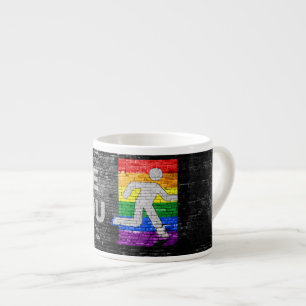 SlipperyJoe's regenboog trots kleurenpaneel stedel Espresso Kop