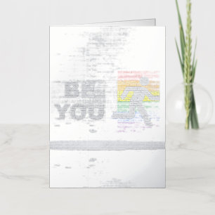 SlipperyJoe's regenboog trots kleurenpaneel stedel Folie Wenskaart