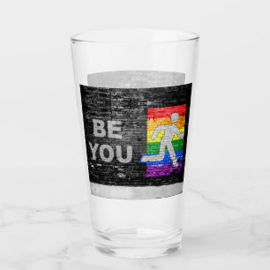 SlipperyJoe's regenboog trots kleurenpaneel stedel Glas