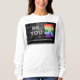 SlipperyJoe's regenboog trots kleurenpaneel stedel Trui