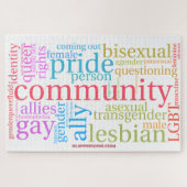 SlipperyJoe's regenbooggemeenschap zegt kleurrijk  Legpuzzel (Horizontaal)