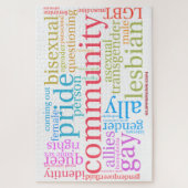 SlipperyJoe's regenbooggemeenschap zegt kleurrijk  Legpuzzel (Verticaal)