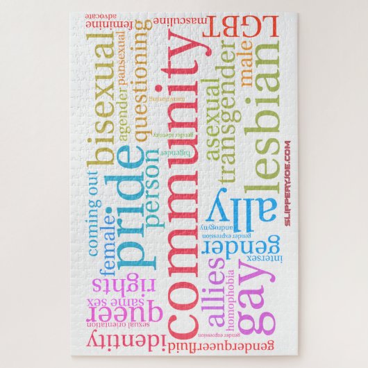 SlipperyJoe's regenbooggemeenschap zegt kleurrijk  Legpuzzel