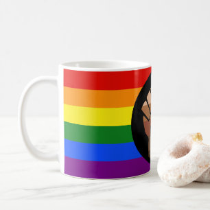 SlipperyJoe's regenboogkleuren vlag opgeheven vuis Koffiemok