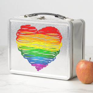 SlipperyJoe's regenboogkleurige hart gekrabbelde w