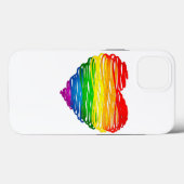 SlipperyJoe's regenboogkleurige hart gekrabbelde w Case-Mate iPhone Case (Achterkant (horizontaal))