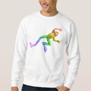 SlipperyJoe's regenboogkleurige kikker weergegeven Trui