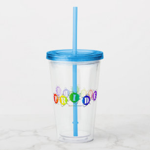 SlipperyJoe's regenboogkleurige pride-teken barst Acryl Drinkbeker