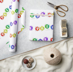 SlipperyJoe's regenboogkleurige pride-teken barst Cadeaupapier