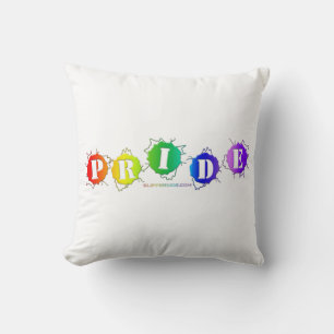 SlipperyJoe's regenboogkleurige pride-teken barst  Kussen