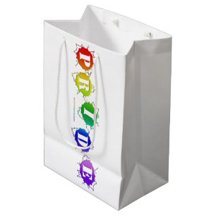 SlipperyJoe's regenboogkleurige pride-teken barst Medium Cadeauzakje