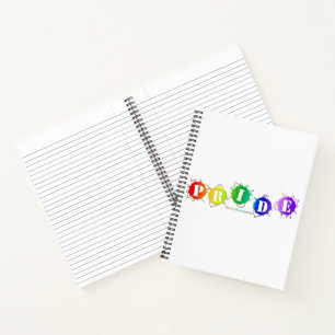 SlipperyJoe's regenboogkleurige pride-teken barst Notitieboek