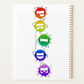 SlipperyJoe's regenboogkleurige pride-teken barst Planner (Achterkant)
