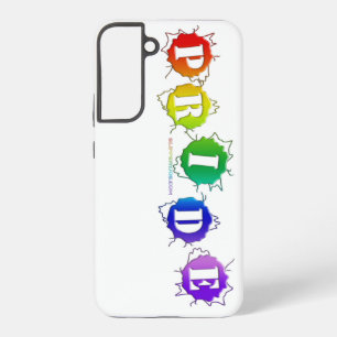 SlipperyJoe's regenboogkleurige pride-teken barst Samsung Galaxy Hoesje