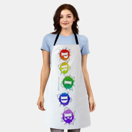 SlipperyJoe's regenboogkleurige pride-teken barst  Schort