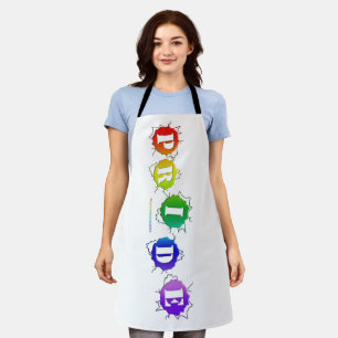 SlipperyJoe's regenboogkleurige pride-teken barst Schort