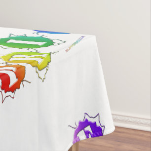 SlipperyJoe's regenboogkleurige pride-teken barst  Tafelkleed