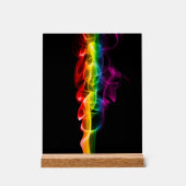 SlipperyJoe's rook viert levendige regenboogkleure Acryl Bord (Voorkant)