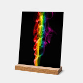 SlipperyJoe's rook viert levendige regenboogkleure Acryl Bord (Hoek)