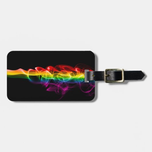 SlipperyJoe's rook viert levendige regenboogkleure Bagagelabel (Voorkant horizontaal)