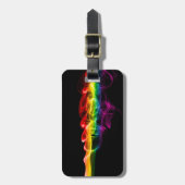 SlipperyJoe's rook viert levendige regenboogkleure Bagagelabel (Voorkant verticaal)