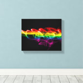 SlipperyJoe's rook viert levendige regenboogkleure Canvas Afdruk (Insitu (Houten vloer))