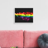 SlipperyJoe's rook viert levendige regenboogkleure Canvas Afdruk (Insitu (Woonkamer))