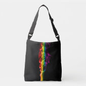 SlipperyJoe's rook viert levendige regenboogkleure Crossbody Tas (Voorkant)