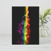 SlipperyJoe's rook viert levendige regenboogkleure Feestdagenkaart (Staand voorkant)