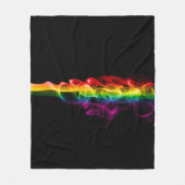 SlipperyJoe's rook viert levendige regenboogkleure Fleece Deken (Voorkant)