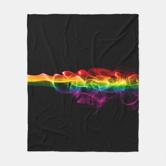 SlipperyJoe's rook viert levendige regenboogkleure Fleece Deken (Voorkant)