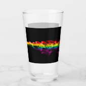 SlipperyJoe's rook viert levendige regenboogkleure Glas (Achterkant)